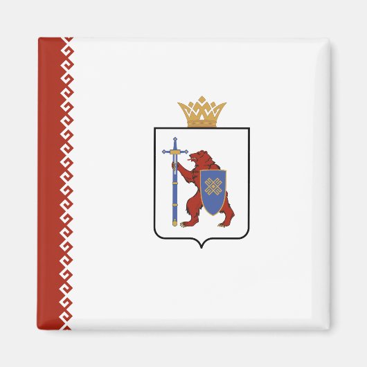 Flagge von Mari El Magnet (Vorne)
