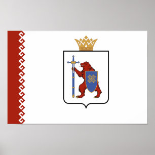 Flagge von Mari El Poster