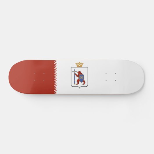 Flagge von Mari El Skateboard (Horizontal)