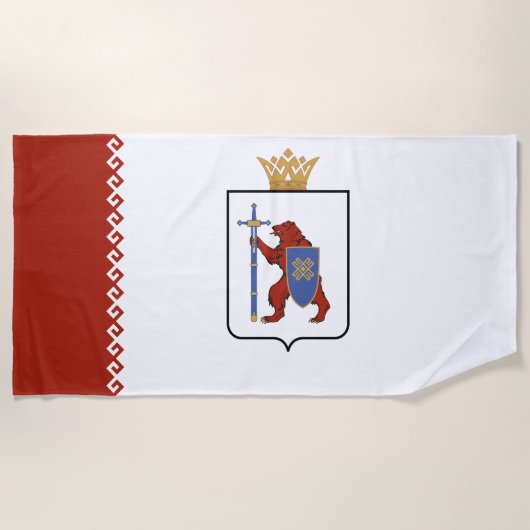 Flagge von Mari El Strandtuch (Vorderseite)