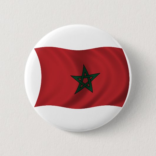 Flagge von Marokko Button (Vorderseite)