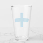 Flagge von Marseille (Frankreich) Glas (Rückseite)