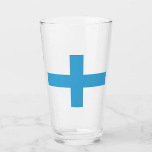 Flagge von Marseille (Frankreich) Glas