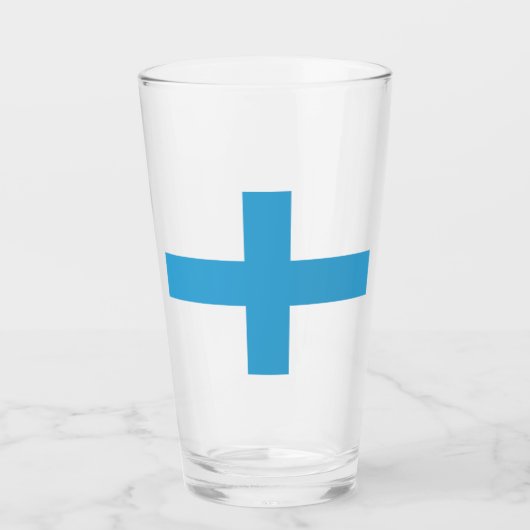 Flagge von Marseille (Frankreich) Glas (Vorderseite)