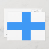 Flagge von Marseille Postkarte (Vorne/Hinten)