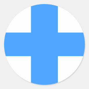 Flagge von Marseille Runder Aufkleber