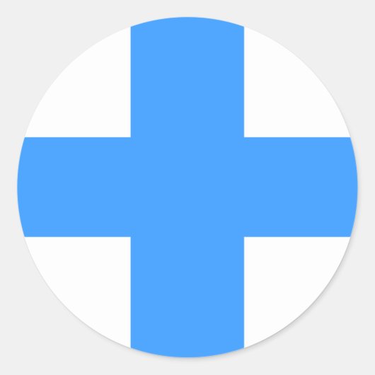 Flagge von Marseille Runder Aufkleber (Vorderseite)