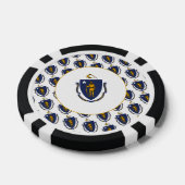 Flagge von Massachusetts Pokerchips (Einzeln)