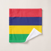 Flagge von Mauritius Badhandtuch Set (Waschlappen)