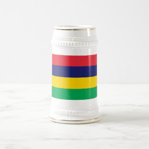 Flagge von Mauritius Bierglas
