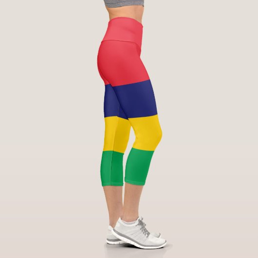 Flagge von Mauritius Capri Leggings (Rechts)