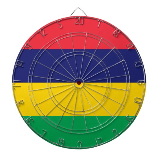 Flagge von Mauritius Dartscheibe (vorne)