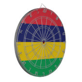 Flagge von Mauritius Dartscheibe (Vorderseite Links)