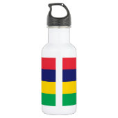Flagge von Mauritius Edelstahlflasche (Rückseite)