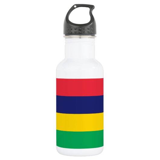 Flagge von Mauritius Edelstahlflasche (Vorderseite)