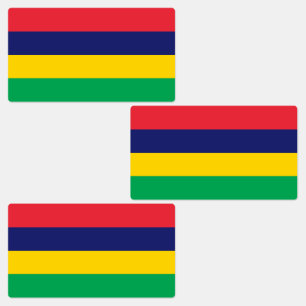 Flagge von Mauritius Etiketten