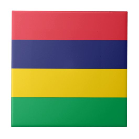 Flagge von Mauritius Fliese (Vorderseite)