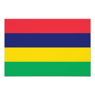 Flagge von Mauritius Fotodruck
