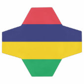 Flagge von Mauritius Fußball (Flach)