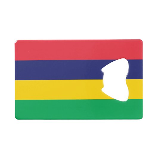 Flagge von Mauritius Geldbeutel Flaschenöffner (Vorderseite (Horizontal))