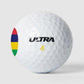 Flagge von Mauritius Golfball (Logo)