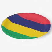 Flagge von Mauritius Pappteller (Schrägansicht)