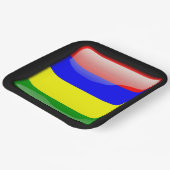 Flagge von Mauritius Pappteller (Gewinkelt)