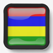 Flagge von Mauritius Pappteller (Vorderseite)