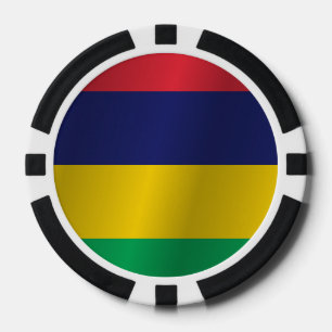Flagge von Mauritius Pokerchips