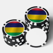 Flagge von Mauritius Pokerchips (Stapel)