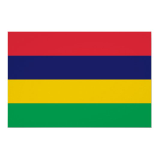 Flagge von Mauritius Poster (Vorderseite)