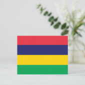 Flagge von Mauritius Postkarte (Stehend Vorderseite)