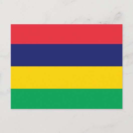 Flagge von Mauritius Postkarte (Vorderseite)