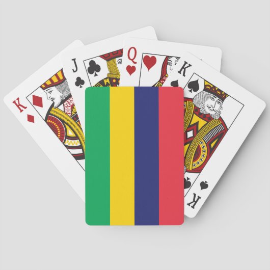 Flagge von Mauritius Spielkarten (Rückseite)