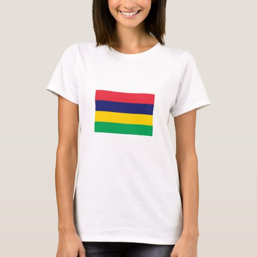 Flagge von Mauritius T-Shirt (Vorderseite)
