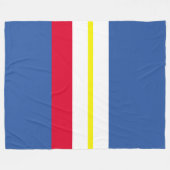 Flagge von Mecklenburg Fleece Blanket (Vorderseite (Horizontal))