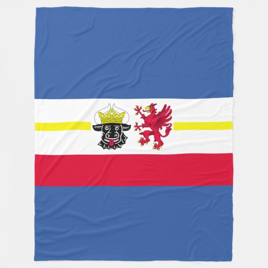 Flagge von Mecklenburg Fleece Blanket (Vorderseite)