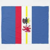 Flagge von Mecklenburg Fleece Blanket (Vorderseite (Horizontal))