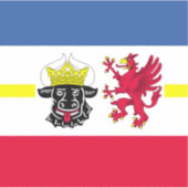 Flagge von Mecklenburg-Vinyl-Aufkleber Aufkleber (Vorderseite)
