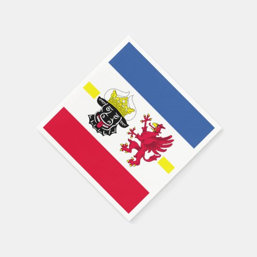 Flagge von Mecklenburg-Western Pommern - Neapel Serviette (Ecke)
