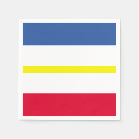 Flagge von Mecklenburg-Western Pommern Papier Neap Serviette (Vorderseite)