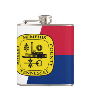 Flagge von Memphis, Hüftkolben von Tennessee Flachmann