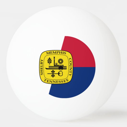 Flagge von Memphis, Tennessee Ping Pong Ball Tischtennisball (Vorderseite)