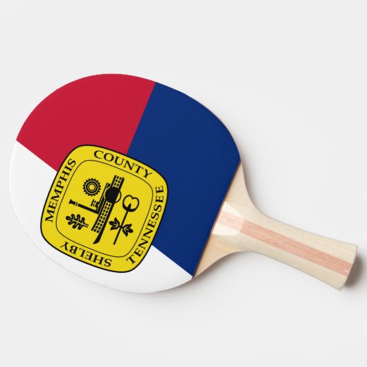Flagge von Memphis, Tennessee Ping Pong Paddle Tischtennis Schläger (Seitenansicht)
