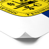 Flagge von Memphis, Tennessee-Poster Poster (Ecke)