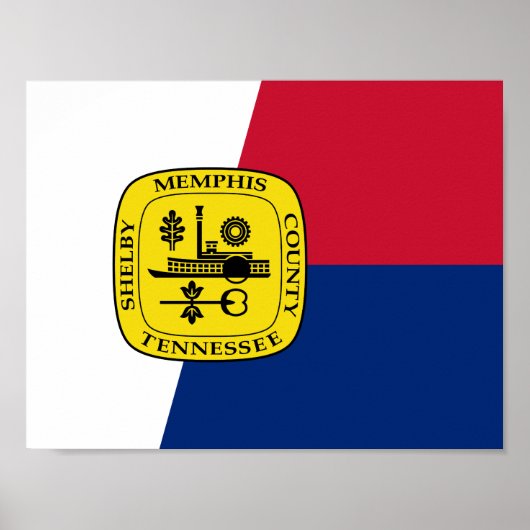 Flagge von Memphis, Tennessee-Poster Poster (Vorne)