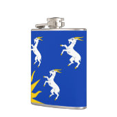 Flagge von Merionethshire Hip Flask Flachmann (Links)
