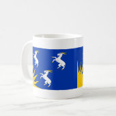 Flagge von Merionethshire Kaffeetasse (Vorderseite Links)