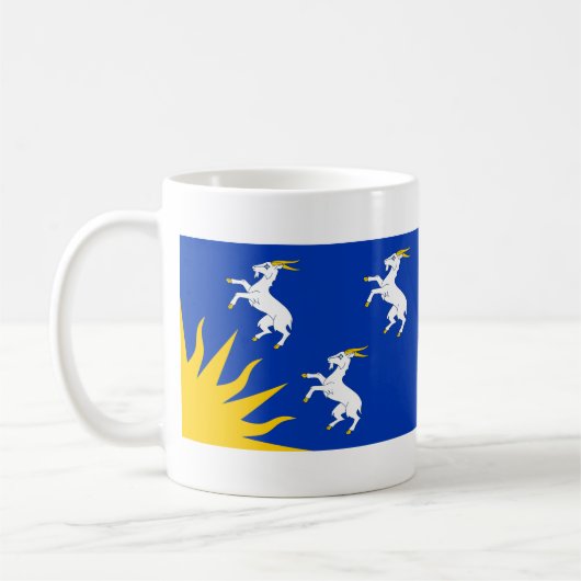 Flagge von Merionethshire Kaffeetasse (Links)