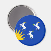 Flagge von Merionethshire Magnet (Vorderseite/Rückseite)
